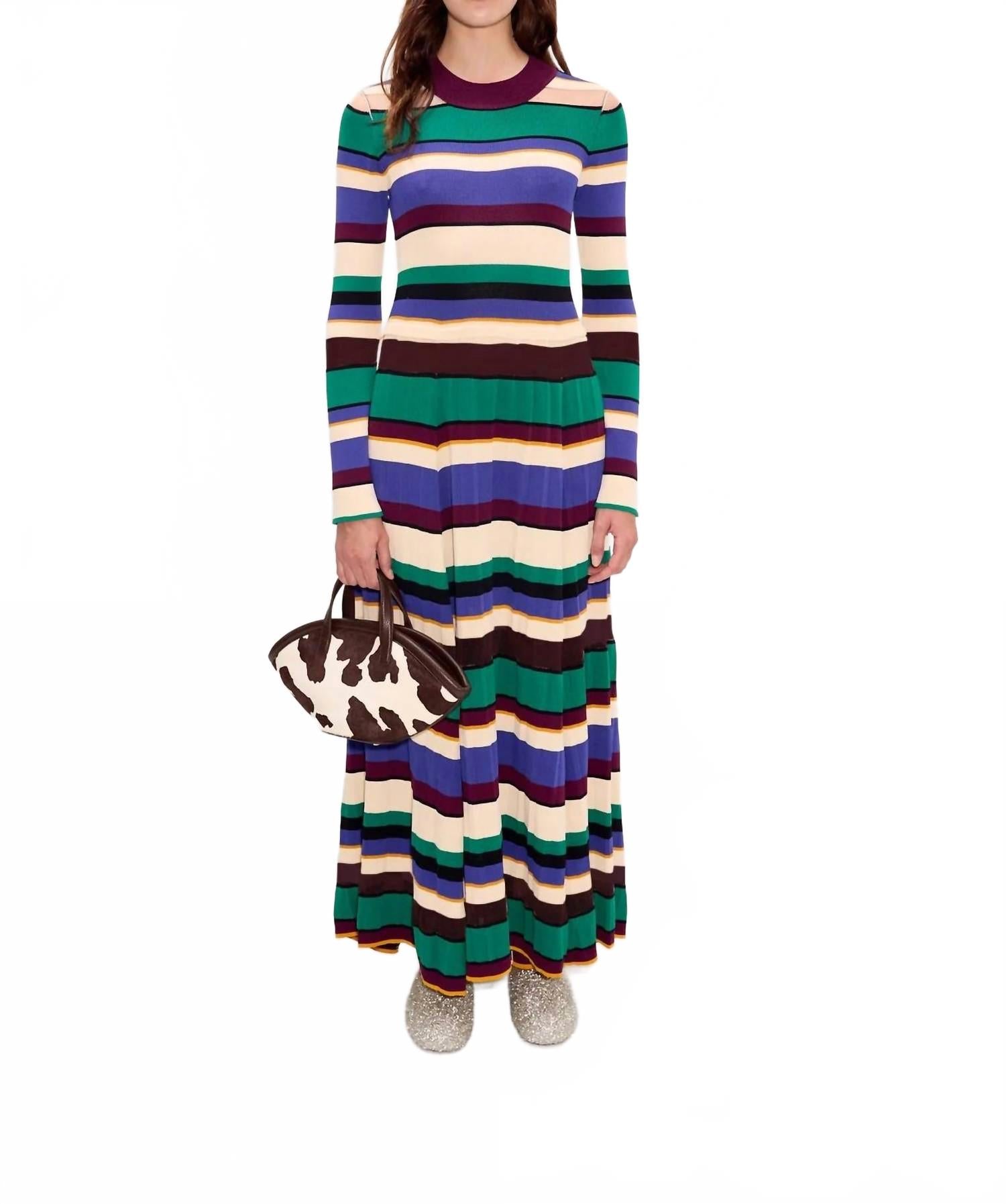 

Simon Miller Вязаное платье Sandrine в тропическом разноцветном исполнении