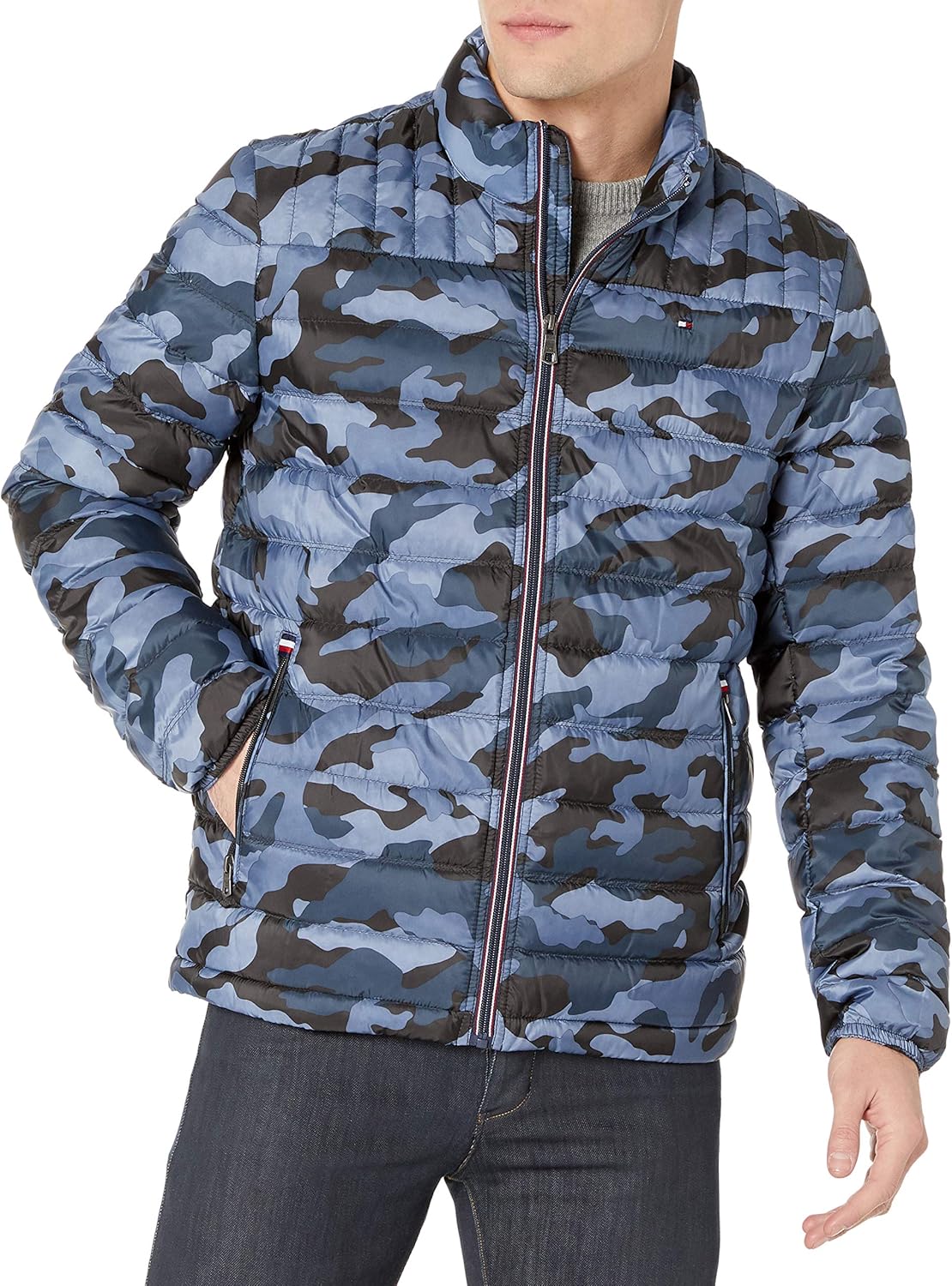 

Мужская утепленная пуховая куртка Tommy Hilfiger с возможностью упаковки, Blue Camo