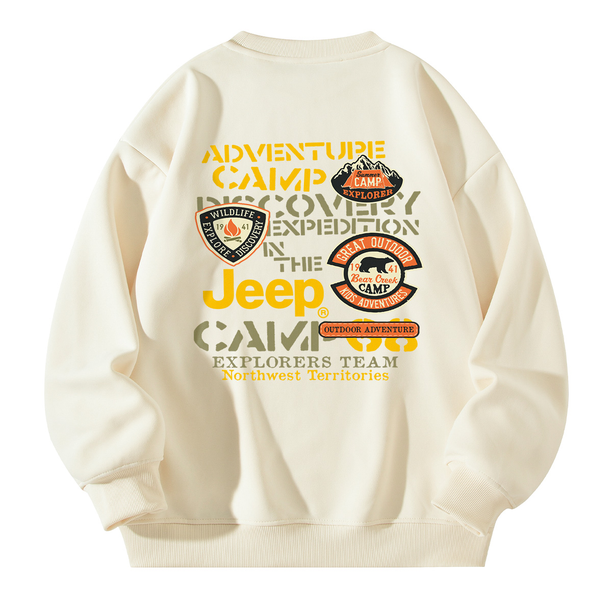 

Свитшот Unisex Crew Neck Moderate Regular Jeep, светло-хаки[fleece-lined]