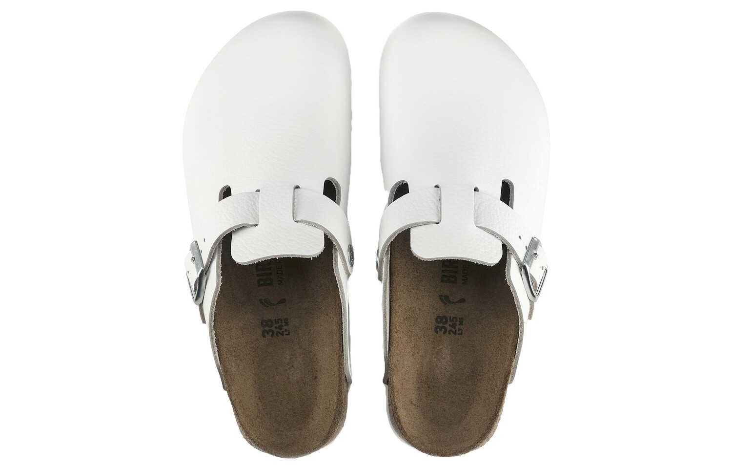 Мюли Birkenstock Boston Super Grip Leather узкие, белый — фото 4