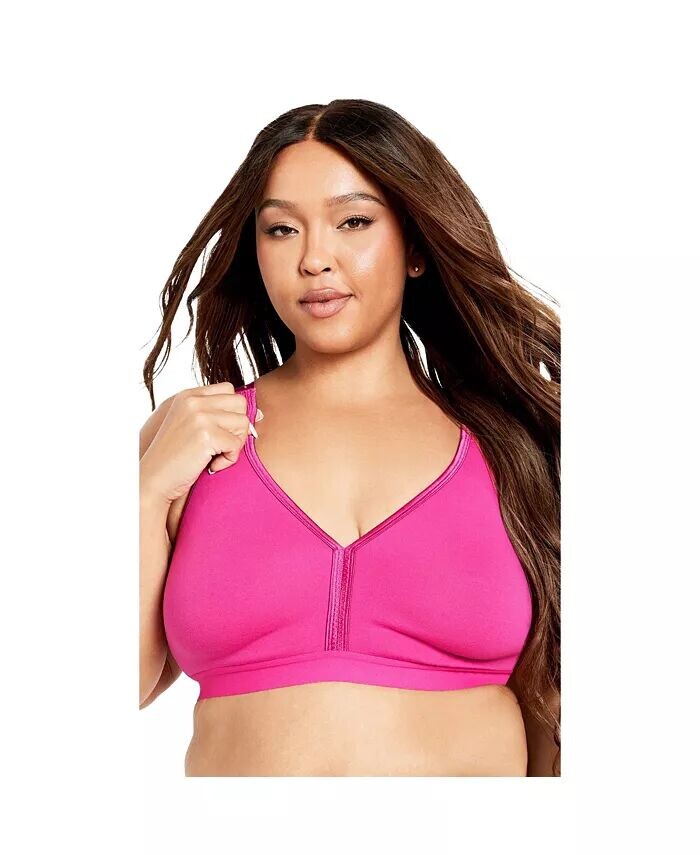 

Модный хлопковый бюстгальтер больших размеров AVENUE, фиолетовый