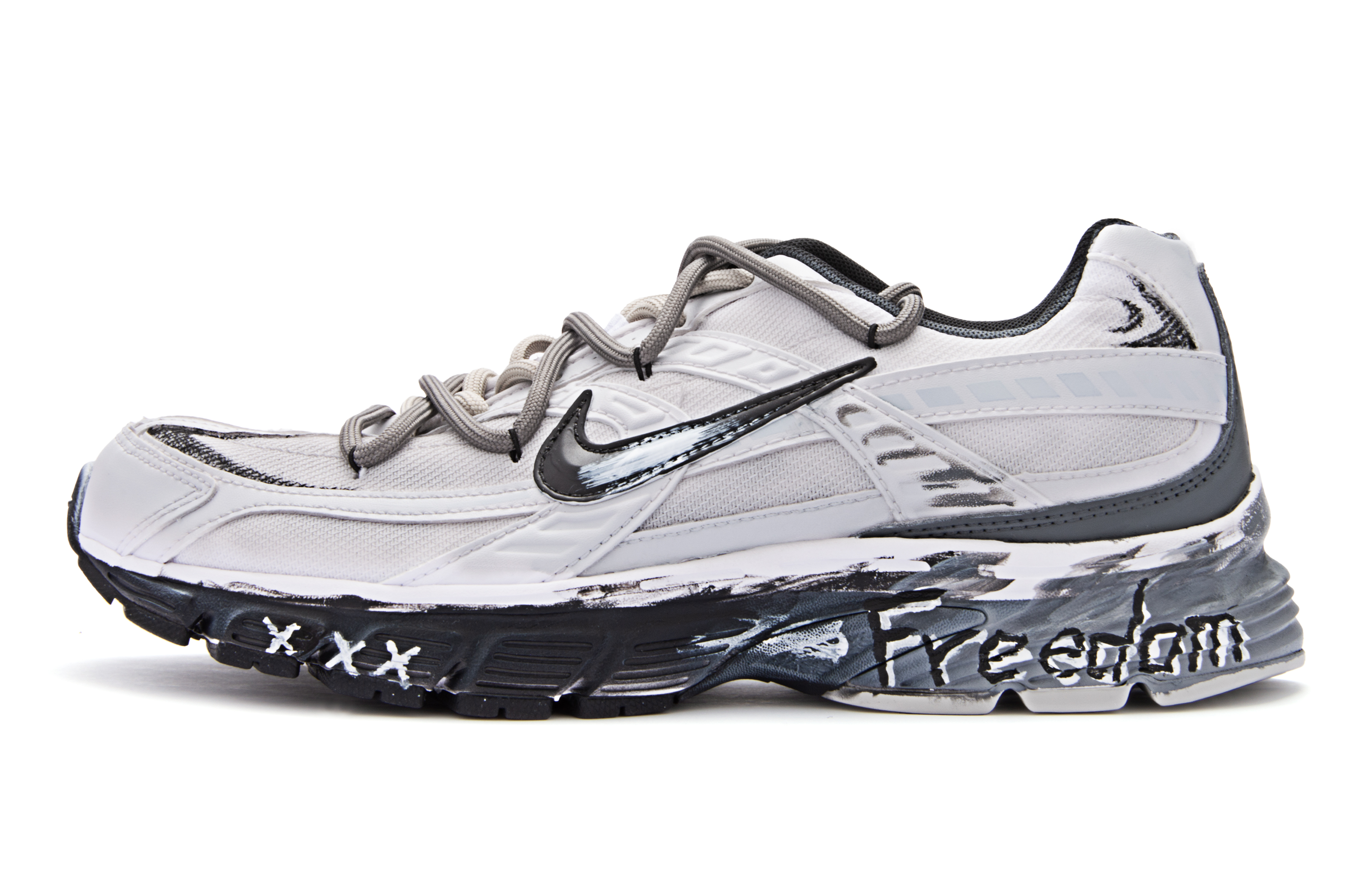 

Инициатор амортизация устойчивость к истиранию дышащий низкий верх повседневный городской поездки беговые кроссовки unisex desert gray Nike, серый