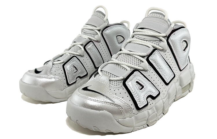 Женские баскетбольные кроссовки Nike Air More Uptempo Vintage, Light Gray — фото 3