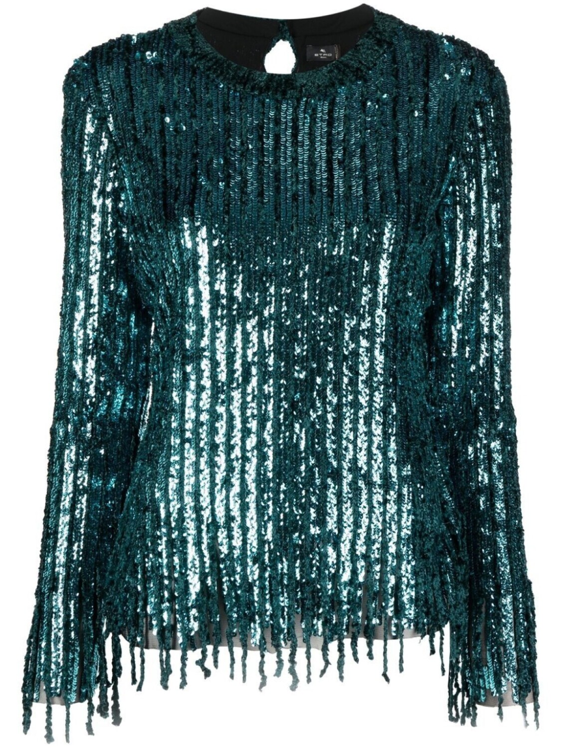 

Джемпер с пайетками и бахромой ETRO, синий