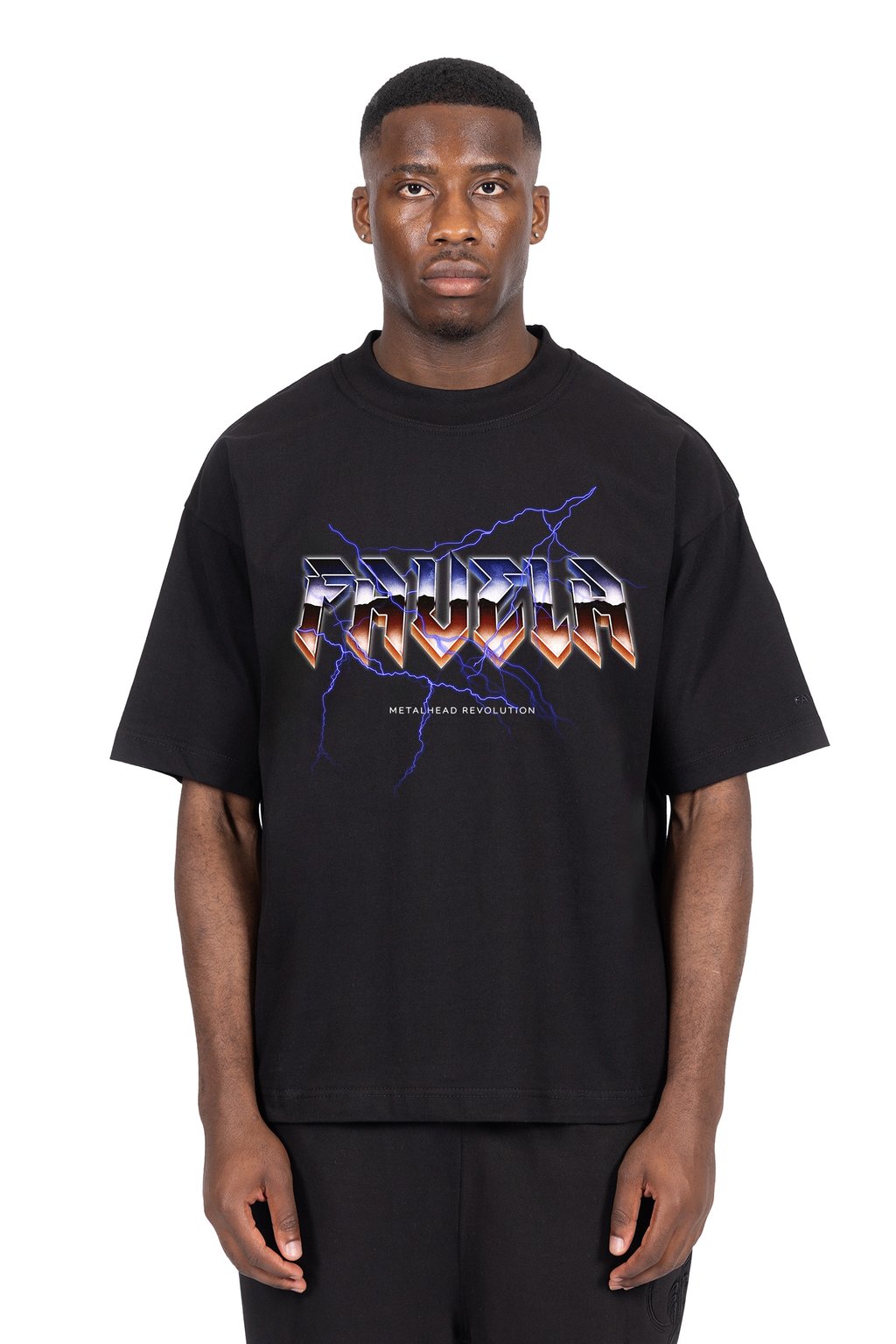 

Футболка с принтом METALHEAD UNISEX FAVELA, черный