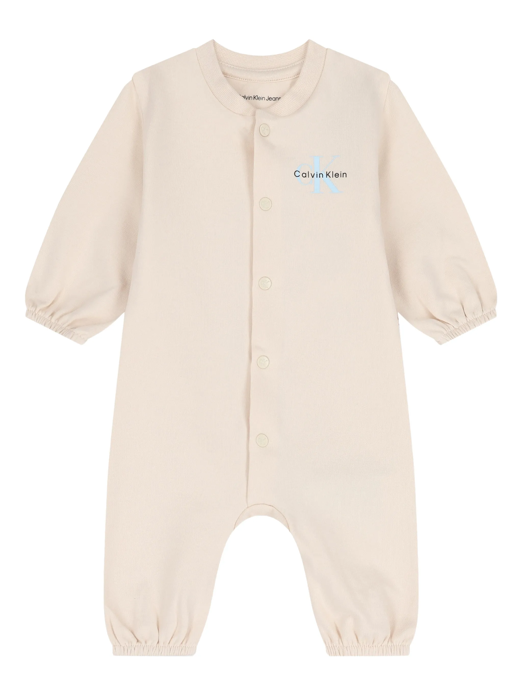 

Ромпер с логотипом Calvin Klein Kids, бежевый