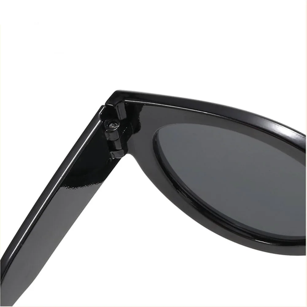 

Солнцезащитные очки LVTFCO в винтажном ретро-стиле для женщин, овальной формы, мужские солнцезащитные очки для активного отдыха, черные и серые, Black Gray