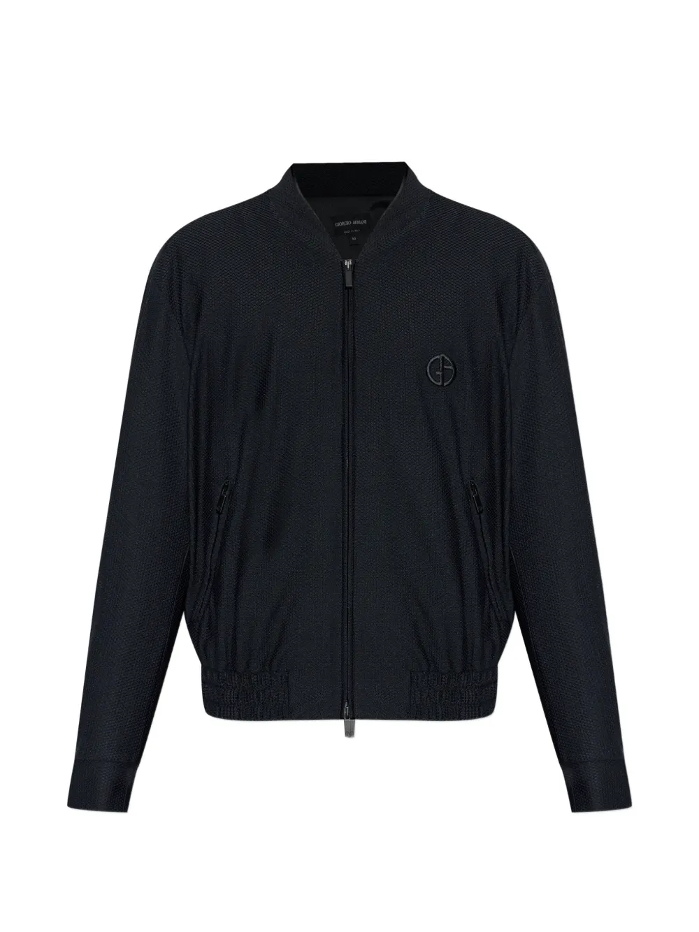 

Бомбер с вышитым логотипом Giorgio Armani, черный