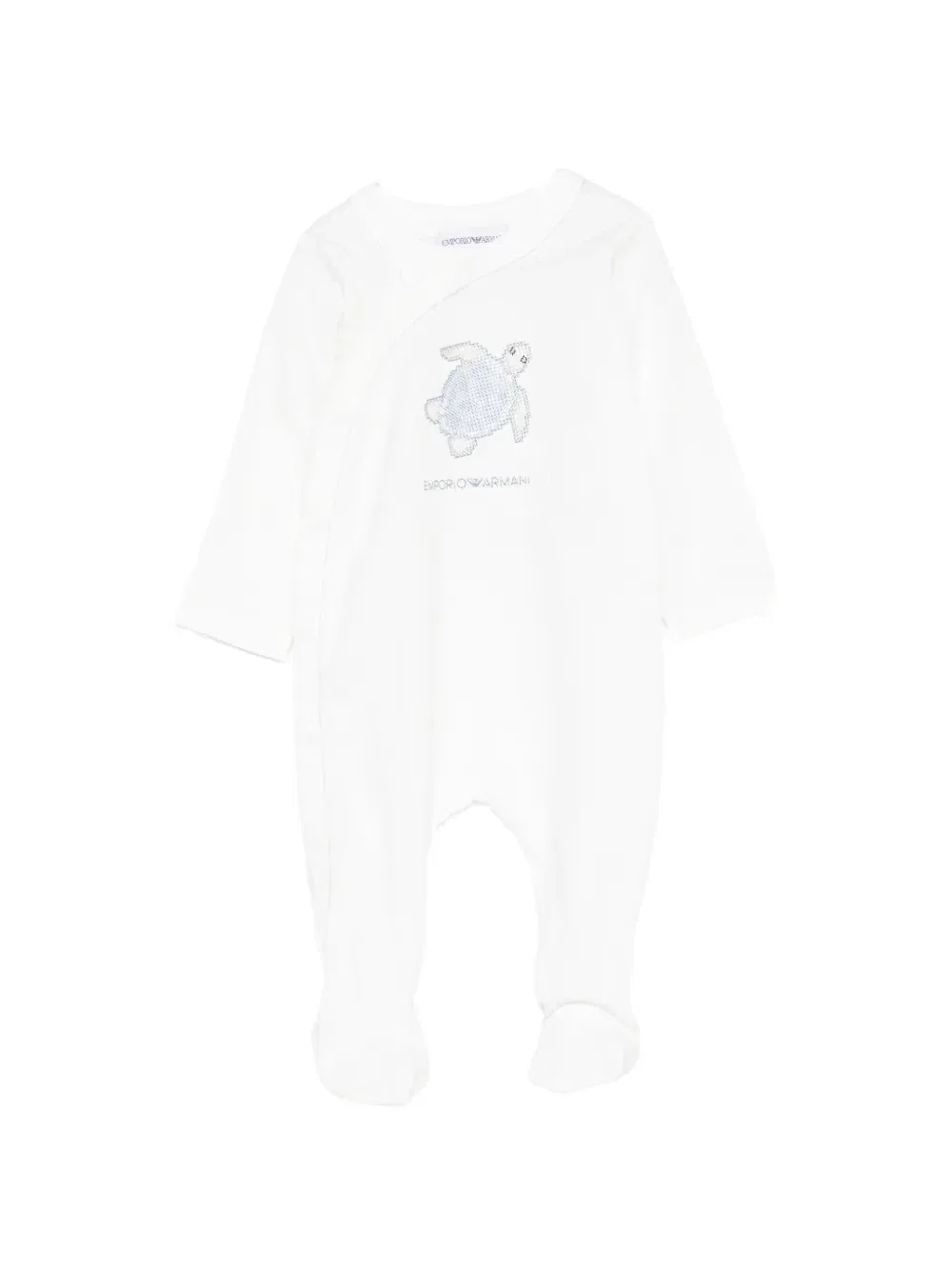 Пижама с вышитым логотипом Emporio Armani Kids, белый
