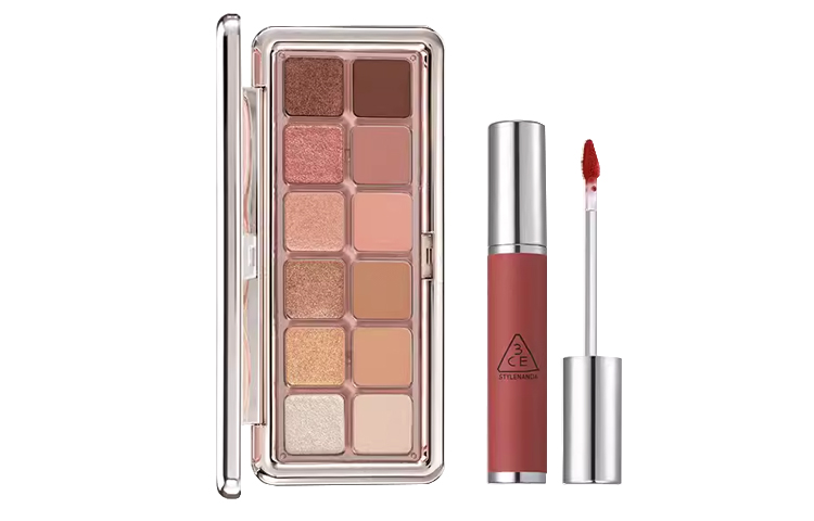 

Набор теней для век и матовой помады на 12 цветов 3CE