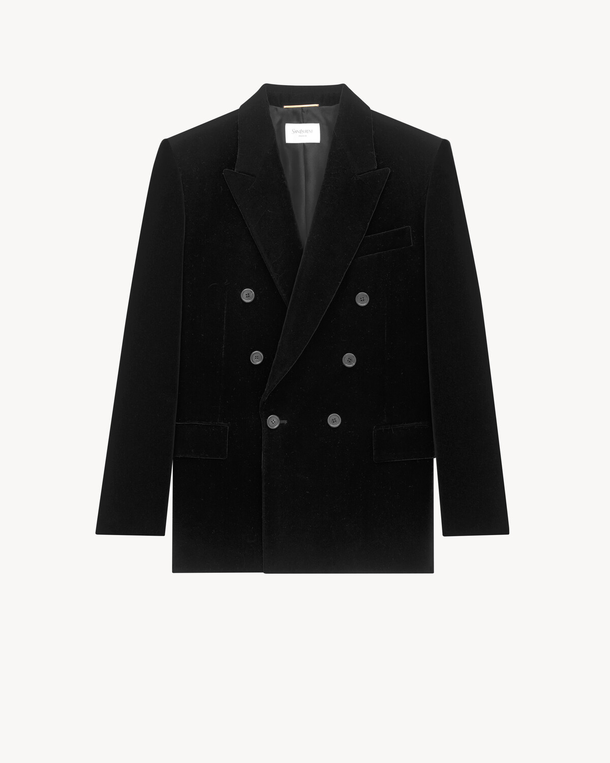 

Пиджак CASSANDRE из бархата Saint Laurent, черный