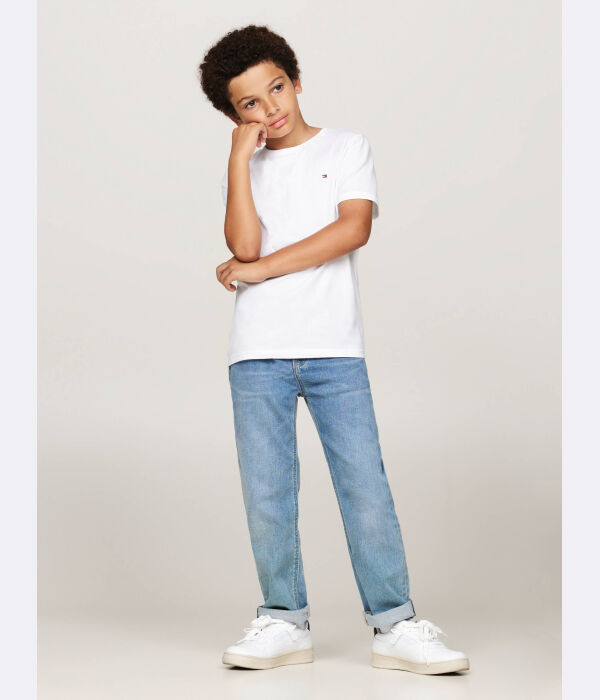 Футболка детская Tommy Hilfiger базовая 2 шт, белый/серый — фото 2