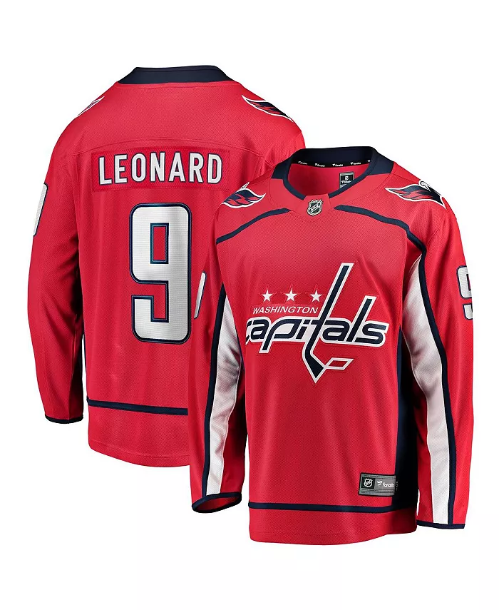 

Мужская домашняя джерси Washington Capitals Breakaway Ryan Leonard красная Fanatics