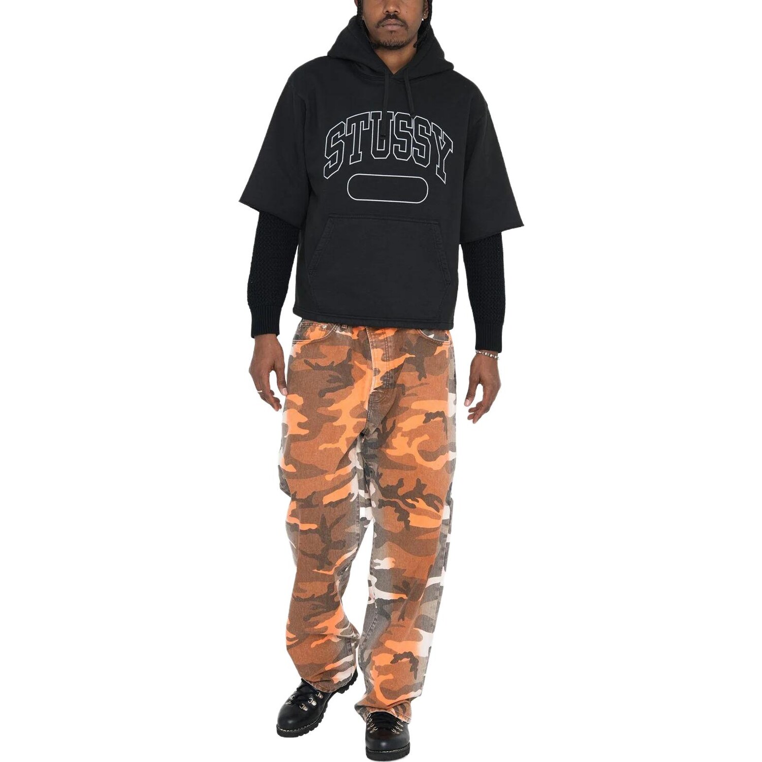 Толстовка с короткими рукавами и логотипом Stüssy Stussy, белый — фото 3