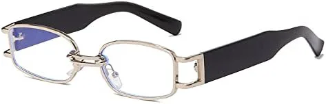 

Маленькие прямоугольные солнцезащитные очки для женщин в винтажном панк-стиле, мужские солнцезащитные очки с защитой от УФ-излучения UV400, прозрачные очки MTZJH, 3