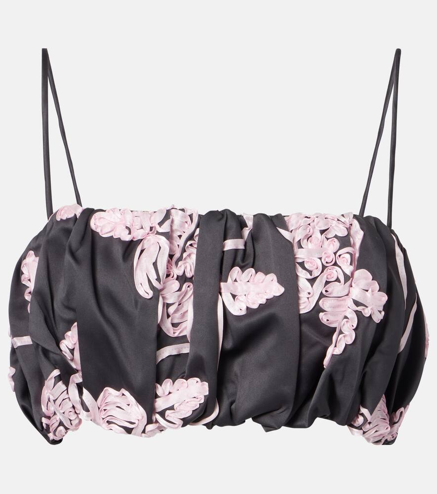 

Кроп-топ в полоску Rotate, Gray Pinstripe Comb.