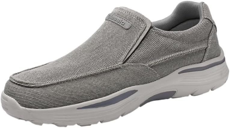 

Мужские повседневные кроссовки большого размера из хлопкового материала с мягким и дышащим верхом, противоскользящей и износостойкой подошвой. Подходят для ходьбы и вождения Clolinde, серый