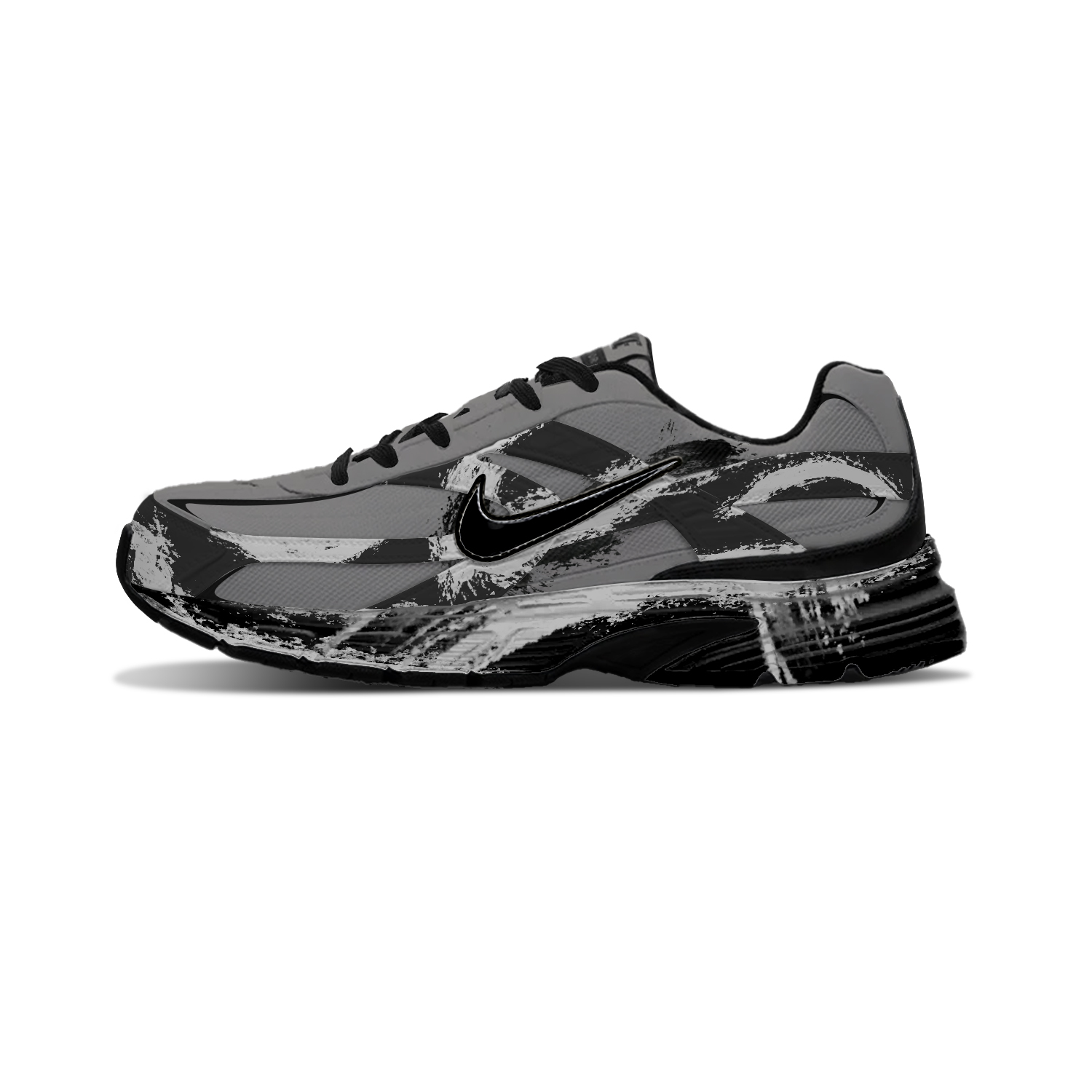 

Nike Мужские черные низкие беговые кроссовки Initiator Cushioning, Wear Resistant