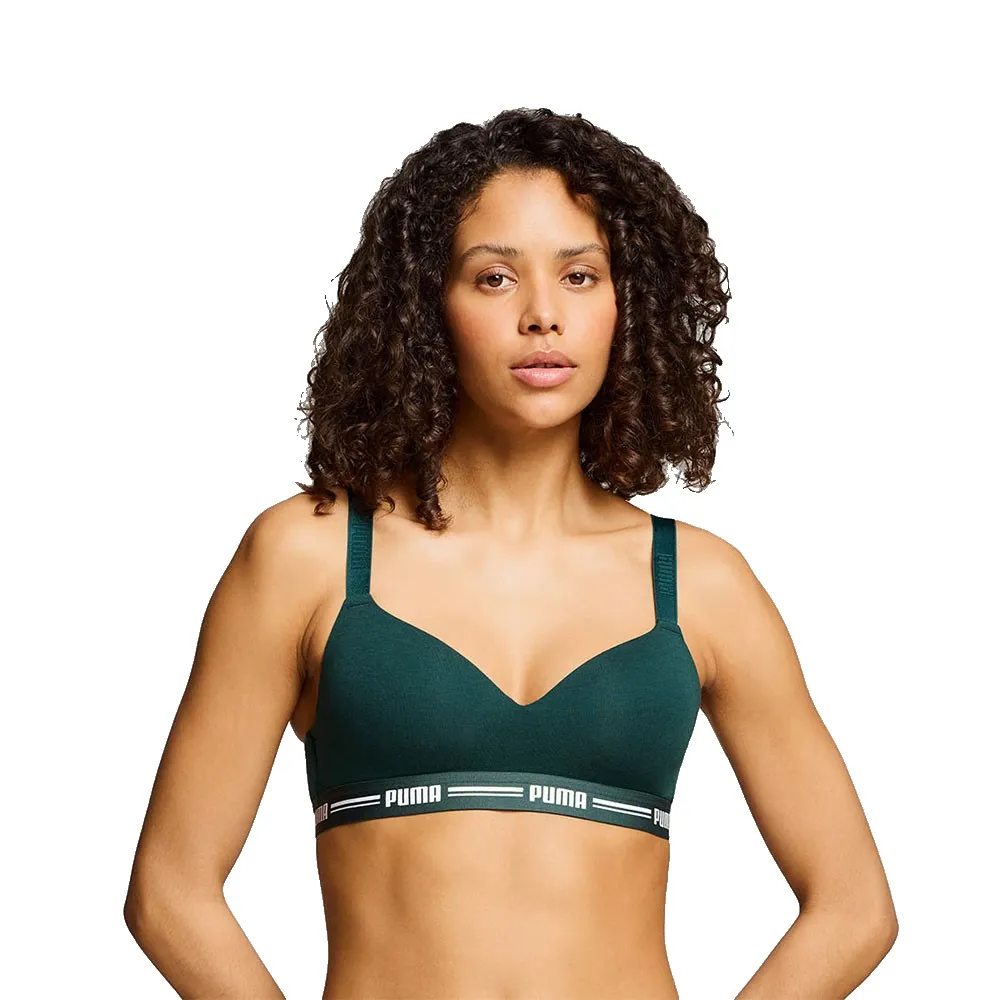 

Спортивный бюстгальтер Puma Padded Hang sports bra, зеленый