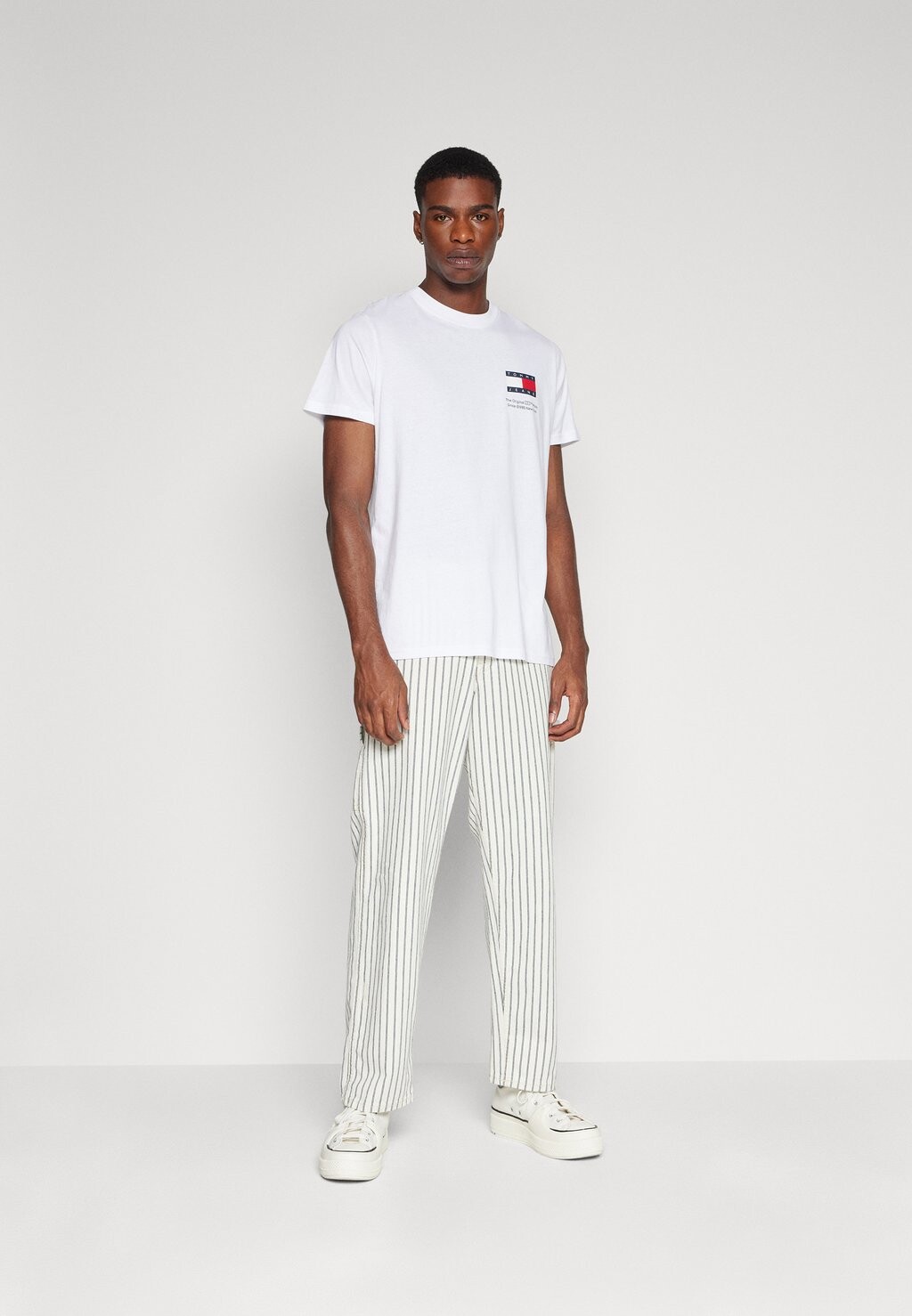 

футболка с принтом SLIM FLAG DNA TEE 2 PACK Tommy Jeans, белый/черный