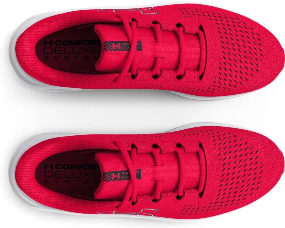 Мужские беговые кроссовки Under Armour Charged Pursuit 3 с большим логотипом, красный — фото 4