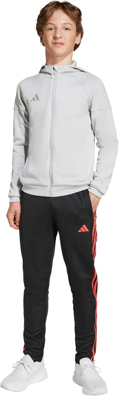 Детские тренировочные спортивные штаны Adidas Tiro 25 Essentials, Black/Semi Lucid Red — фото 3
