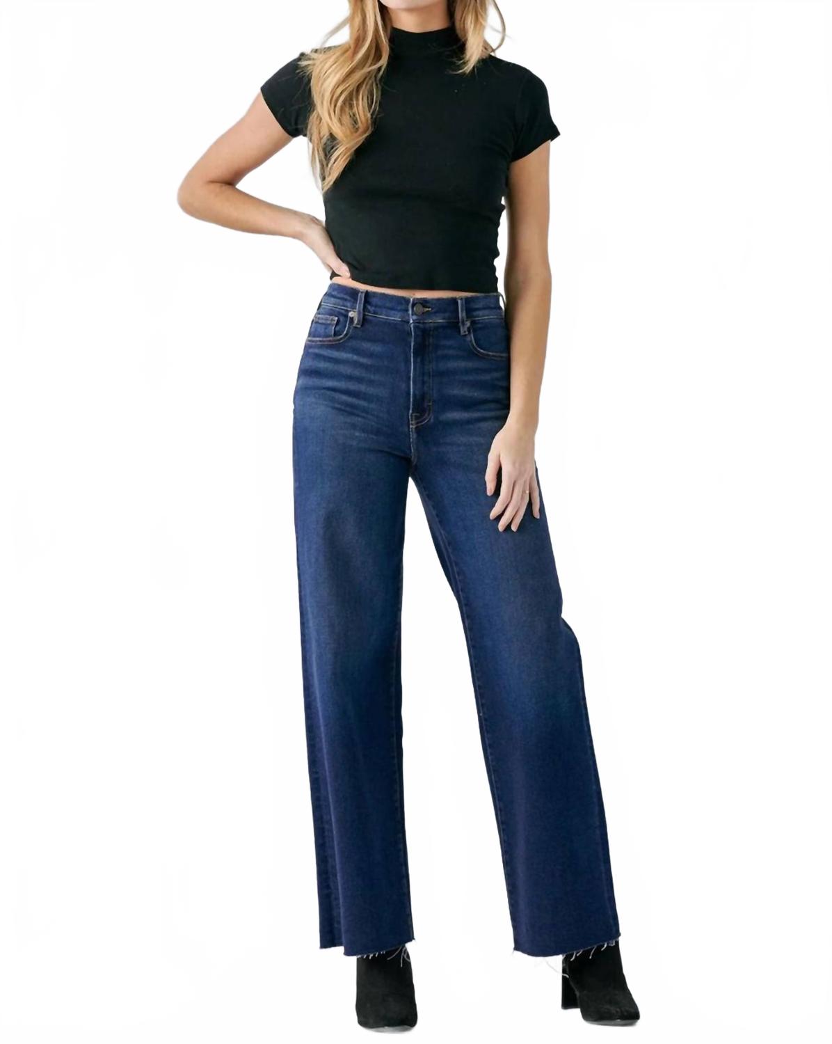 

Джинсы Logan High Rise темно-синего цвета Hidden, темно-синий