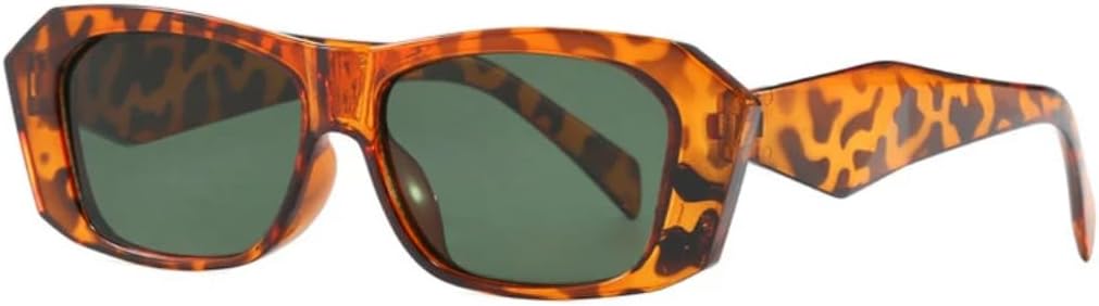 

Винтажные панк-солнцезащитные очки для женщин и мужчин, популярные модные очки для женщин с защитой от УФ-излучения UV400, для активного отдыха и путешествий HHZZYVY, Leopard-green