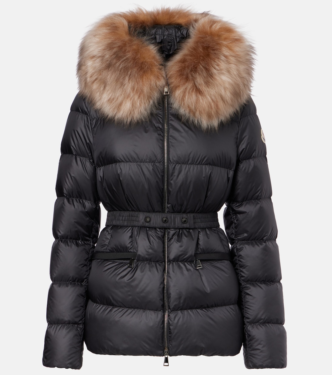 

Пуховик Boed с отделкой из овчины Moncler, черный