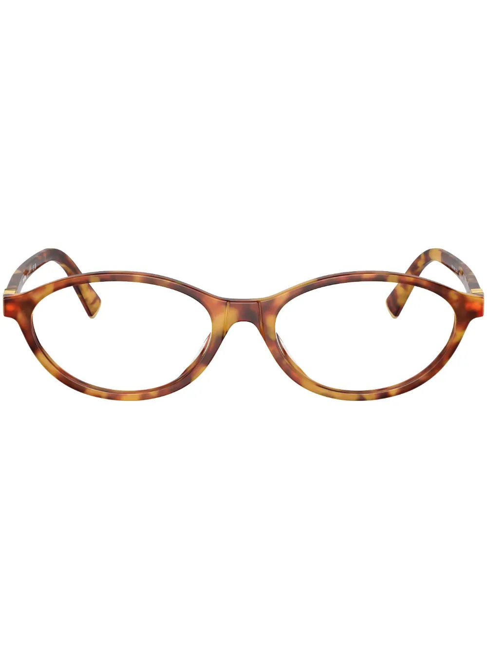 

Очки в овальной оправе черепаховой расцветки Miu Miu Eyewear, коричневый