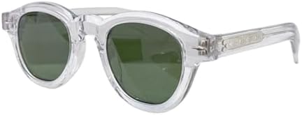 

Классические круглые солнцезащитные очки из ацетата 2027 года для мужчин, модные очки с защитой от УФ-излучения UV400 для женщин. Солнцезащитные очки MTZJH, Clear-green