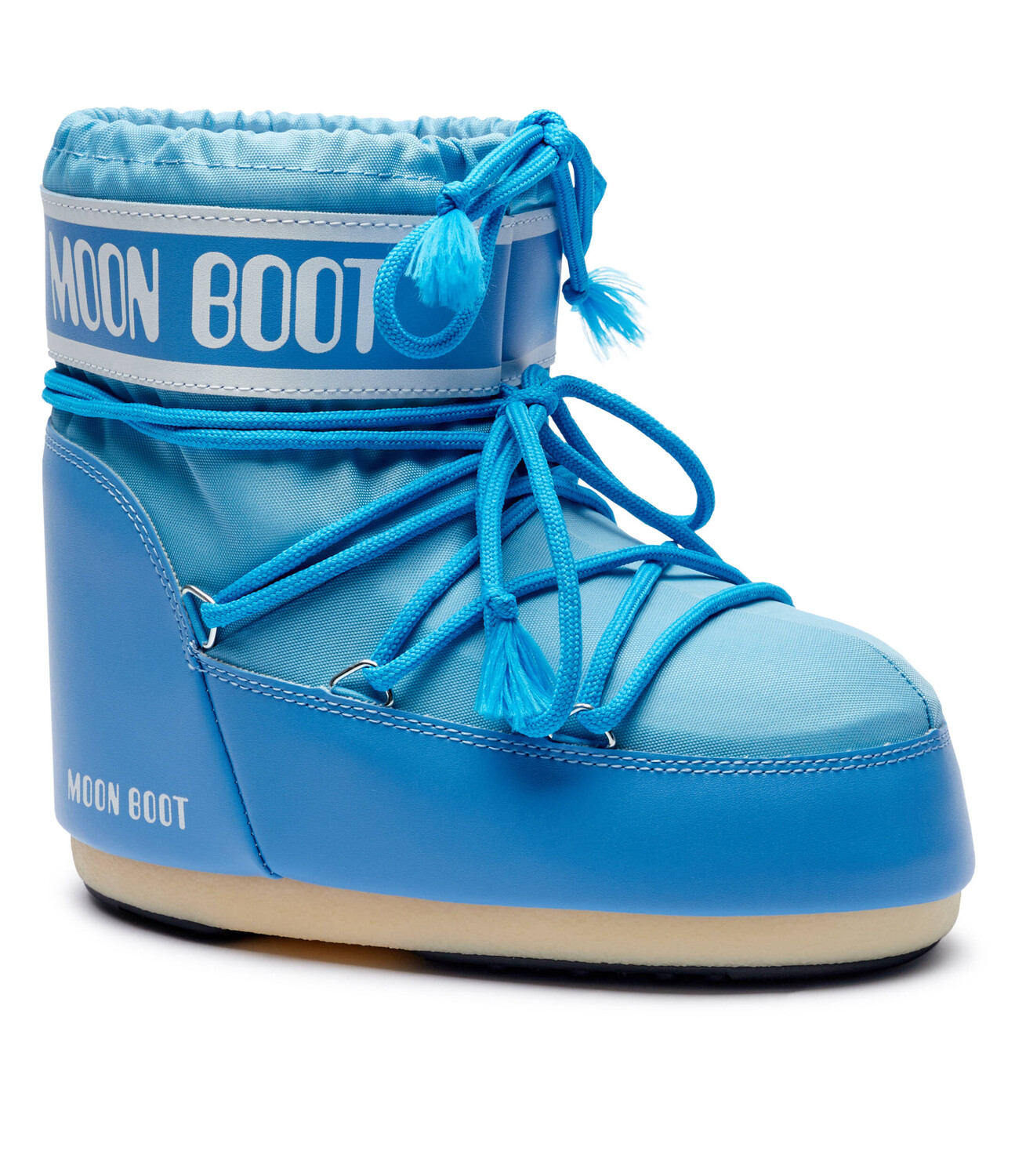 Зимние ботинки Moon Boot на толстой подошве низкие, синий
