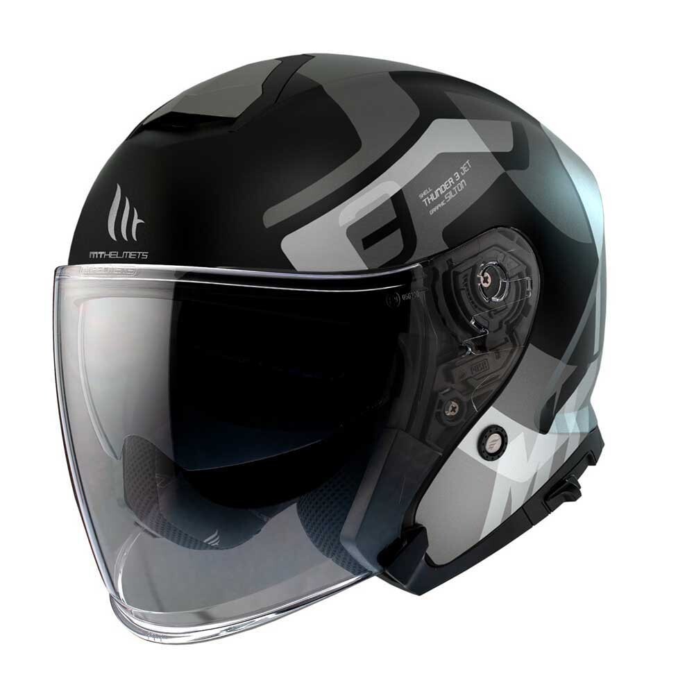 

Открытый шлем MT Helmets Thunder 3 SV Jet Jet Silton B2, черный