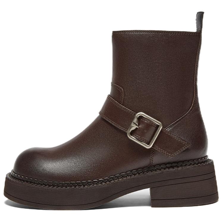 Ботильоны женские BASTO, Coffee Fleece-Lined