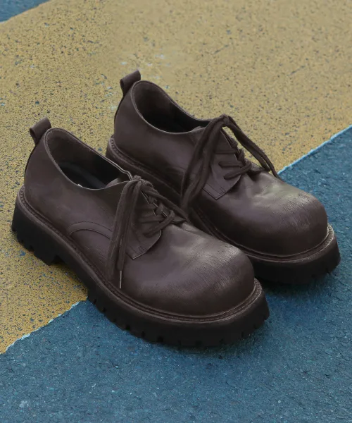 Мужские классические туфли Derby из кожи лося WTRD1151 WETHEROAD коричневые