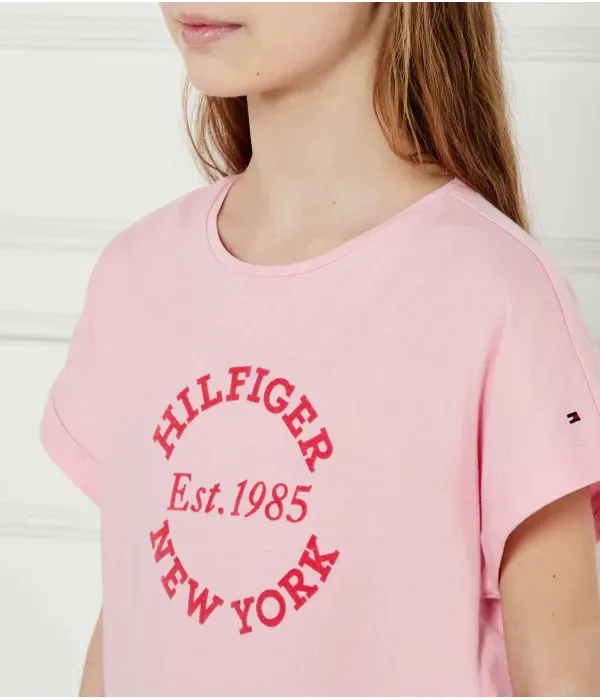 Футболка loose fit Tommy Hilfiger, розовый — фото 4