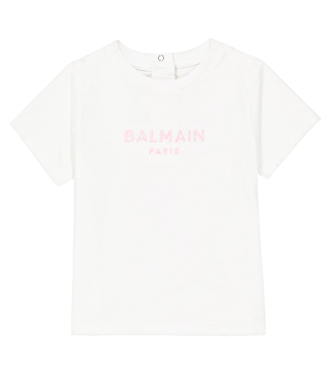 

Футболка из хлопкового джерси с логотипом для малышей Balmain Kids, белый
