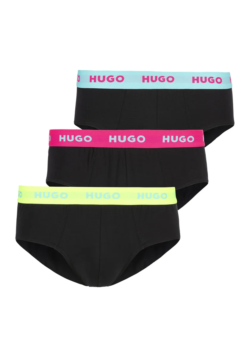 

Трусы на бедрах HUGO Underwear "HIPBRIEF TRIPLETPACK" (упаковка), с эластичным поясом с логотипом, цвет Bright Yellow730