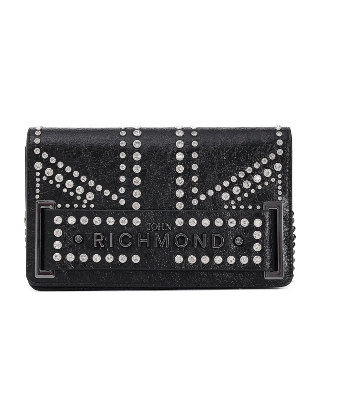 

Черная сумка через плечо с декором из заклепок. Richmond, черный