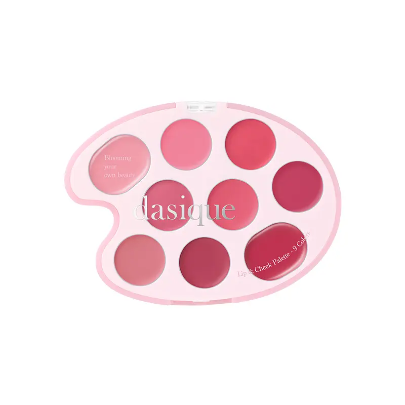 

Многофункциональный цветовой круг для губ и щек, крем увлажняет, легко растушевывается, осветляет тон кожи, 6г Dasique, #03 розовый bubbles