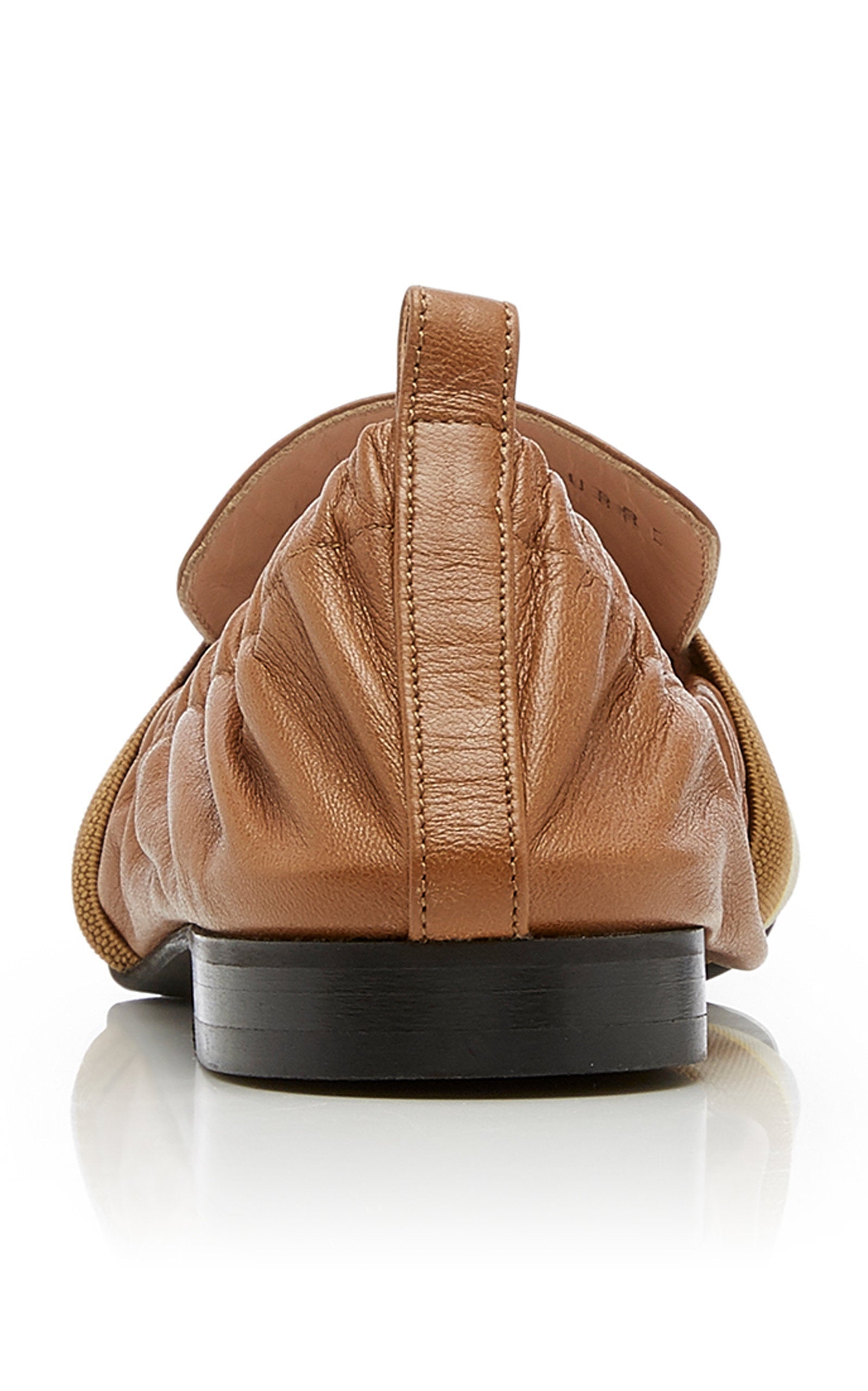 Женские ковбойские туфли Bally Becca Plain Leather Flats, размер США 8,5, бежевый — фото 3