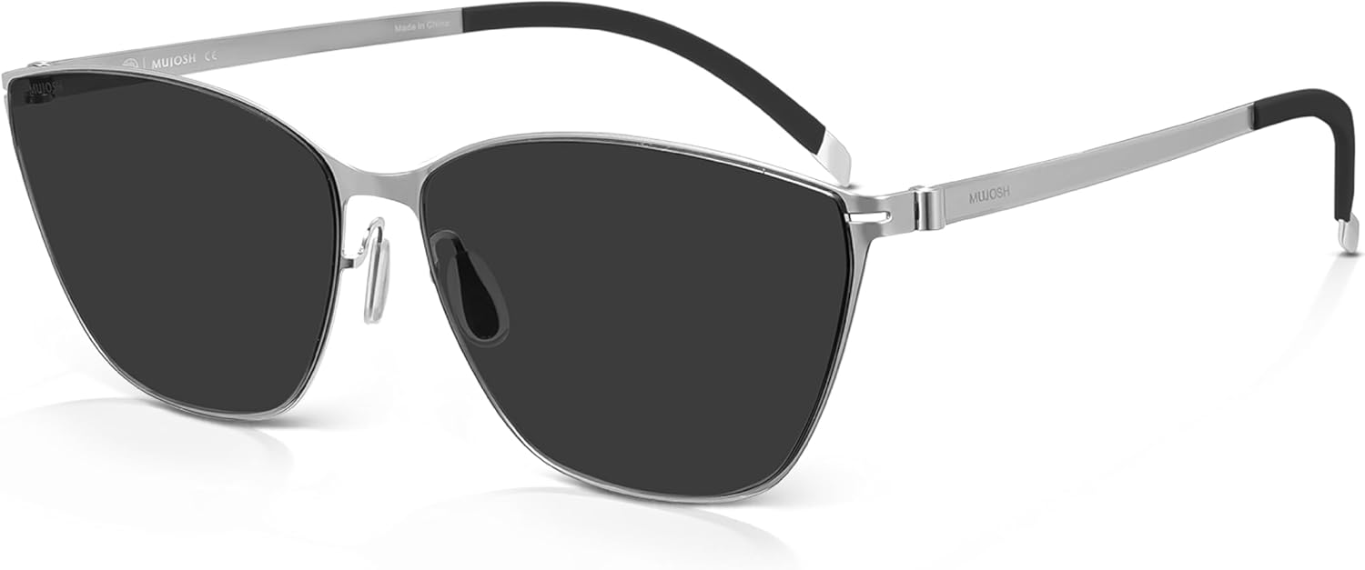 

Солнцезащитные очки MUJOSH «кошачий глаз», поляризованные, металлические линзы UV400, цвет «Лунный серебристый», бренд EssilorLuxottica, Moonlight Silver/Pure Gray Polarized 501