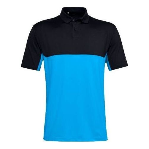 

Рубашка поло performance 2.0 crestable colorblock polo shirt 'black blue' Under Armour, черный