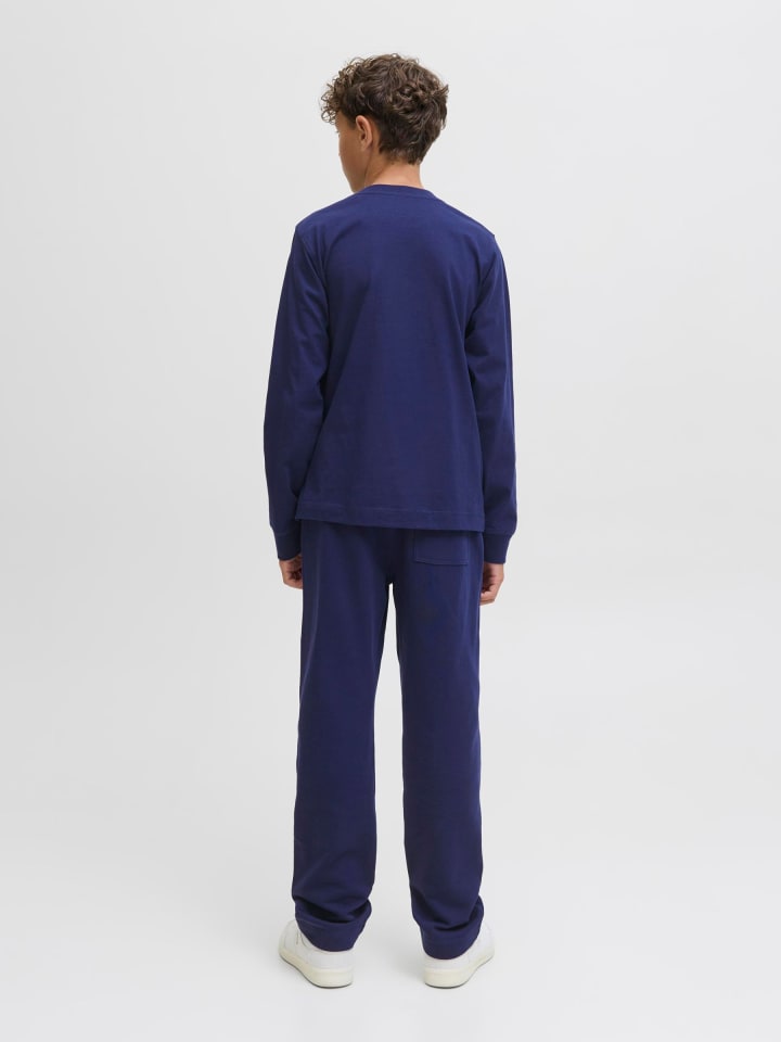 JACK & JONES Junior Футболка с длинным рукавом в Океанской пещере — фото 3