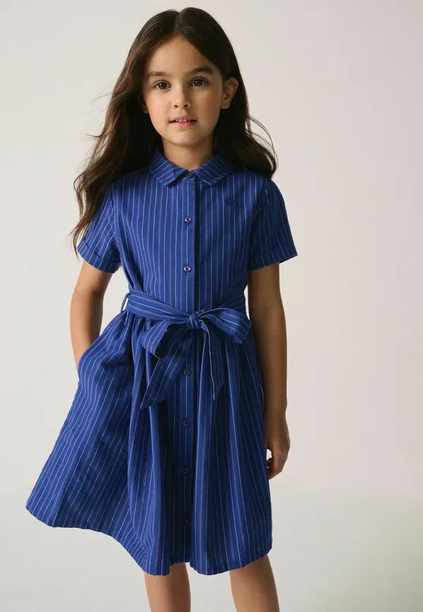 Платье-рубашка Regular fit stripe dress Superdry & Co, синий