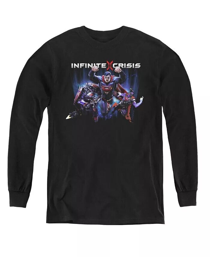

Свитшот Ic для мальчиков с супер длинным рукавом Infinite Crisis, черный