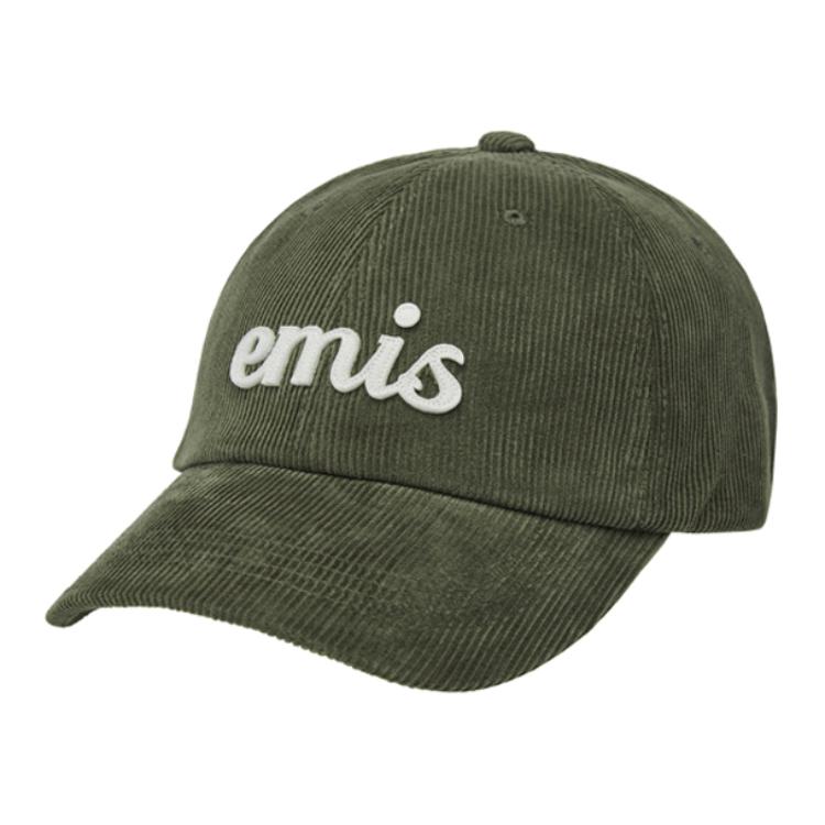 

Emis Зеленая унисекс бейсболка из вельвета и хлопка, Green