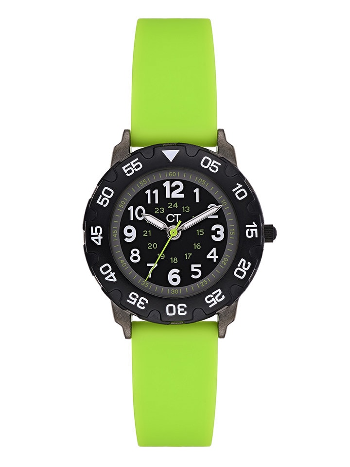 

Cool Time Кварцевые часы в салатово-черном цвете