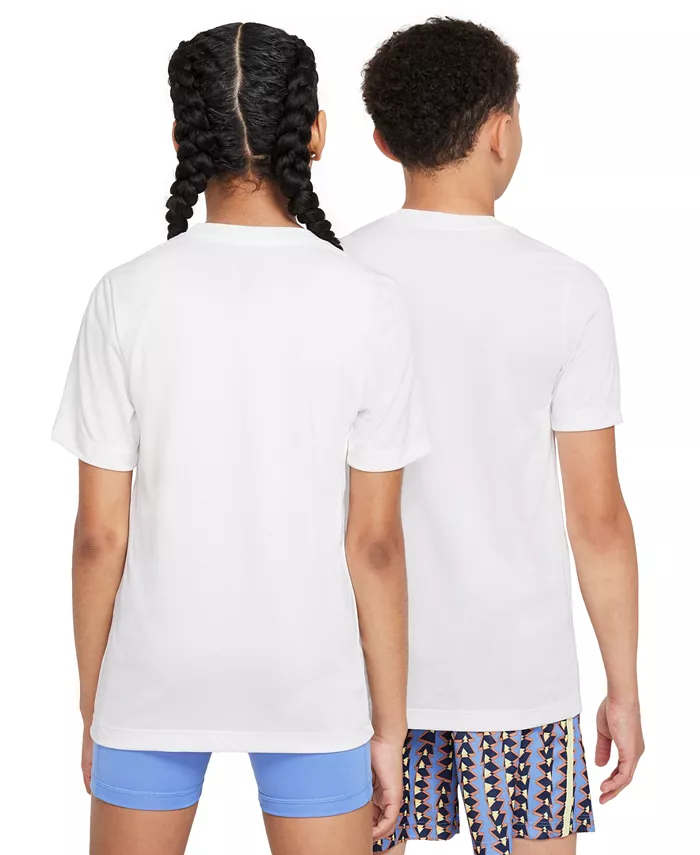 Футболка с длинным рукавом Big Kids' Legend с логотипом Swoosh технология Dri-FIT Nike, белый — фото 4