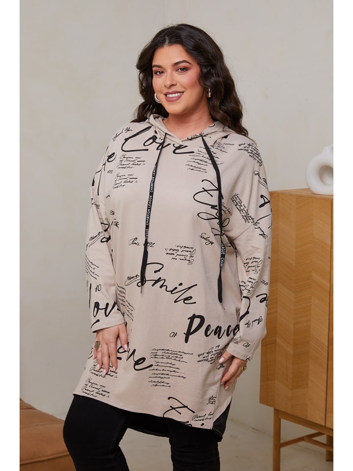 

Короткое платье Curvy Lady, бежевый